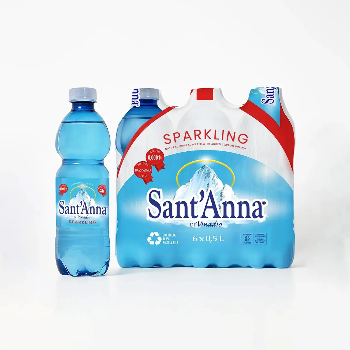 Sant'Anna Frizzante - Sparkling Mineral Water - 6Pk - 16.9 Fl. Oz. - Made in Italy - Image 2
