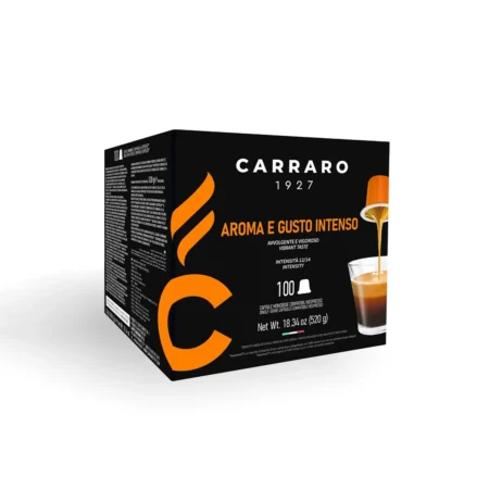 Carraro AROMA E GUSTO – 100 Caps. – Compatible w/ Nespresso Classic Machines