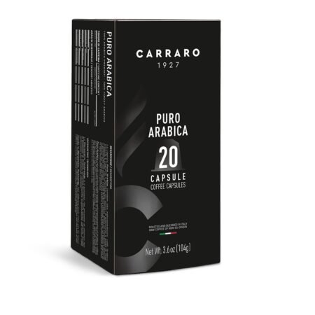 Carraro PURO ARABICA - 20 Capsules - Compatible w/ Nespresso Classic Machines